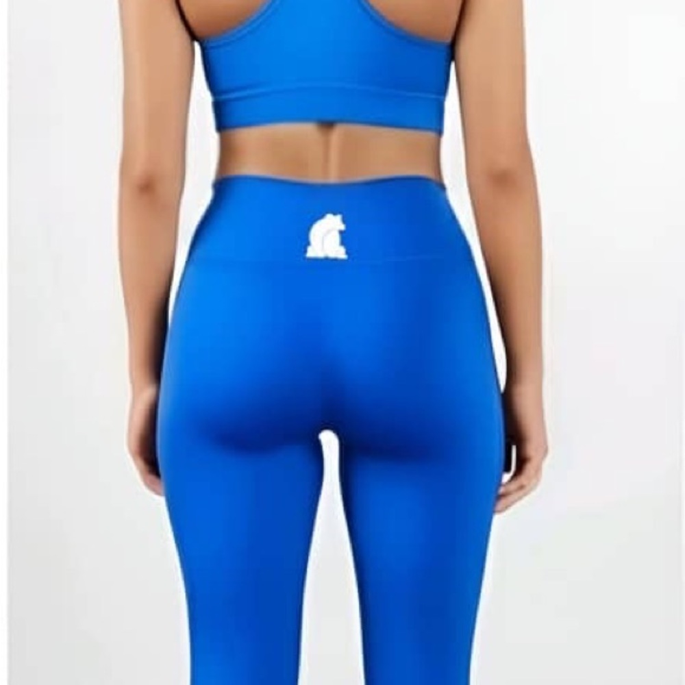 Women's Blue High-Waisted Leggings